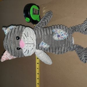 heatable gray cat plush